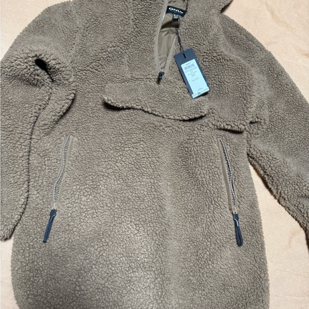 ONLY Taupe/brown Sherpa Sweater